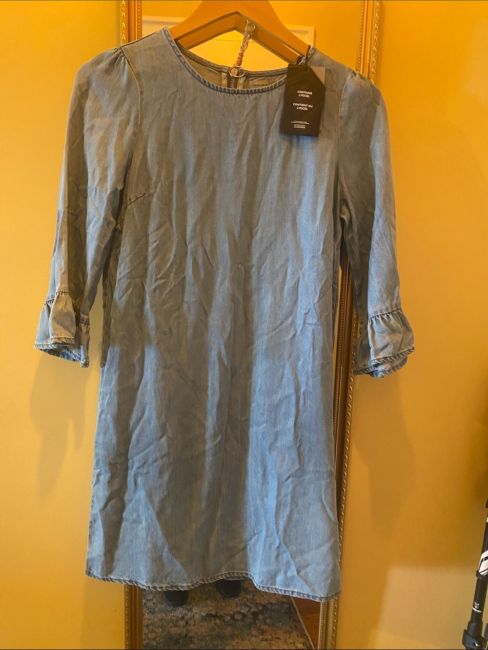 Vero Moda XS Light Blue Denim Shift Dress/Tunic 18"W x 34"L